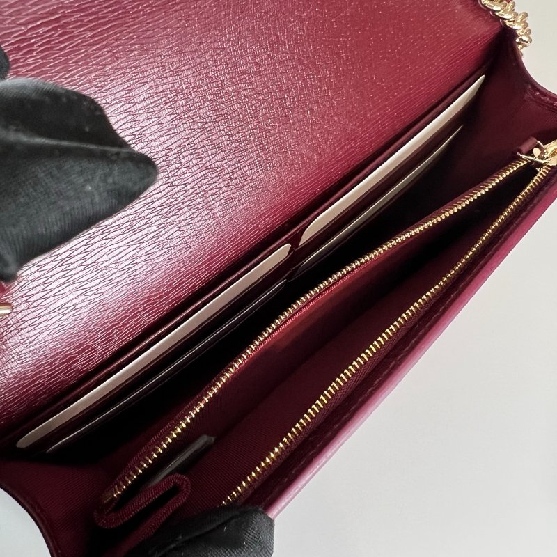 全新品 GUCCI 772643  酒紅皮革ROSSO ANCORA WOC包-5