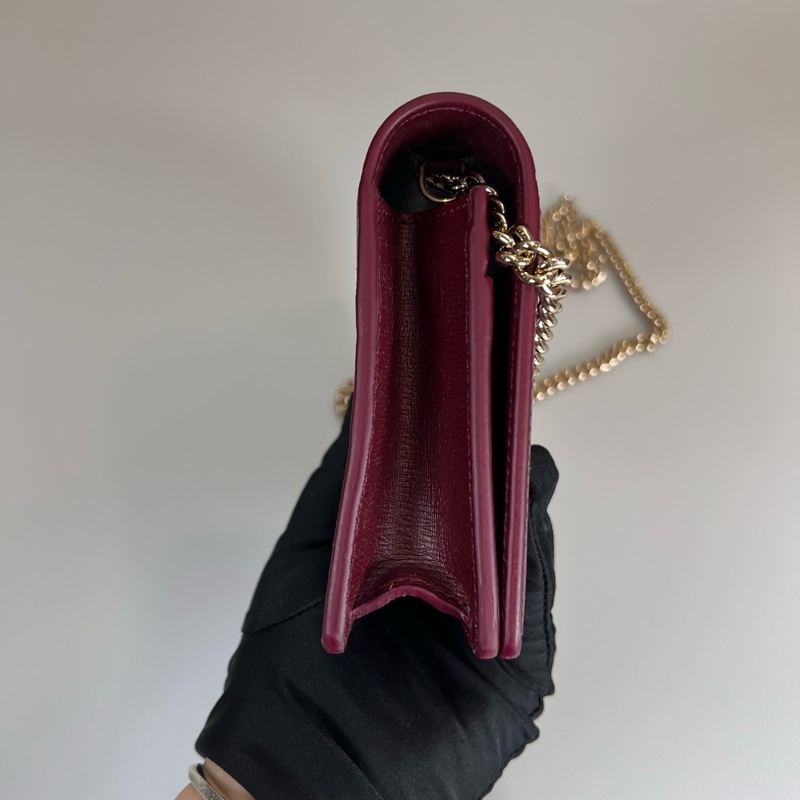 全新品 GUCCI 772643  酒紅皮革ROSSO ANCORA WOC包-3