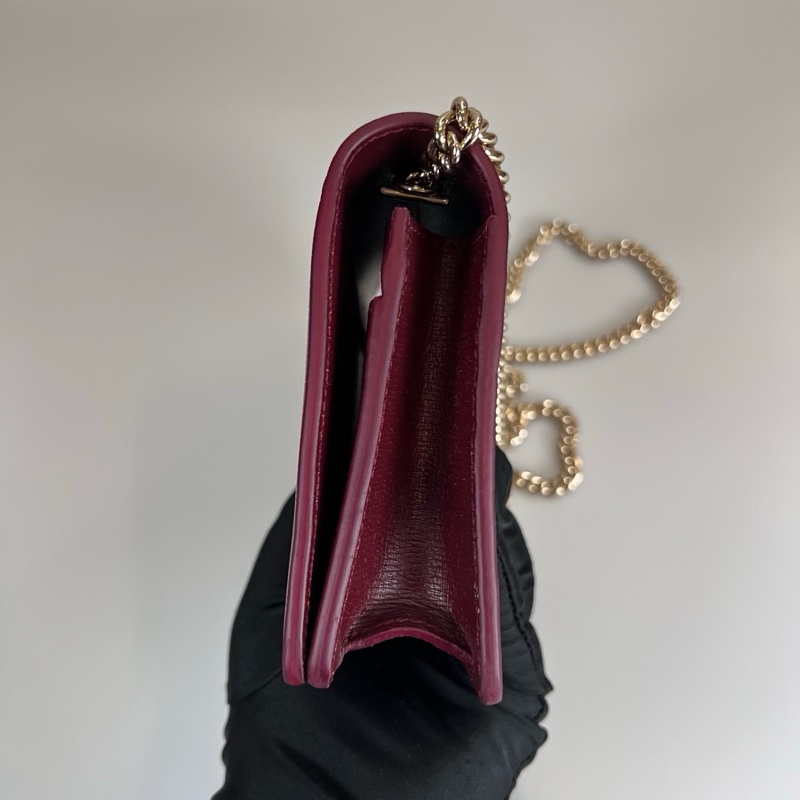 全新品 GUCCI 772643  酒紅皮革ROSSO ANCORA WOC包-4