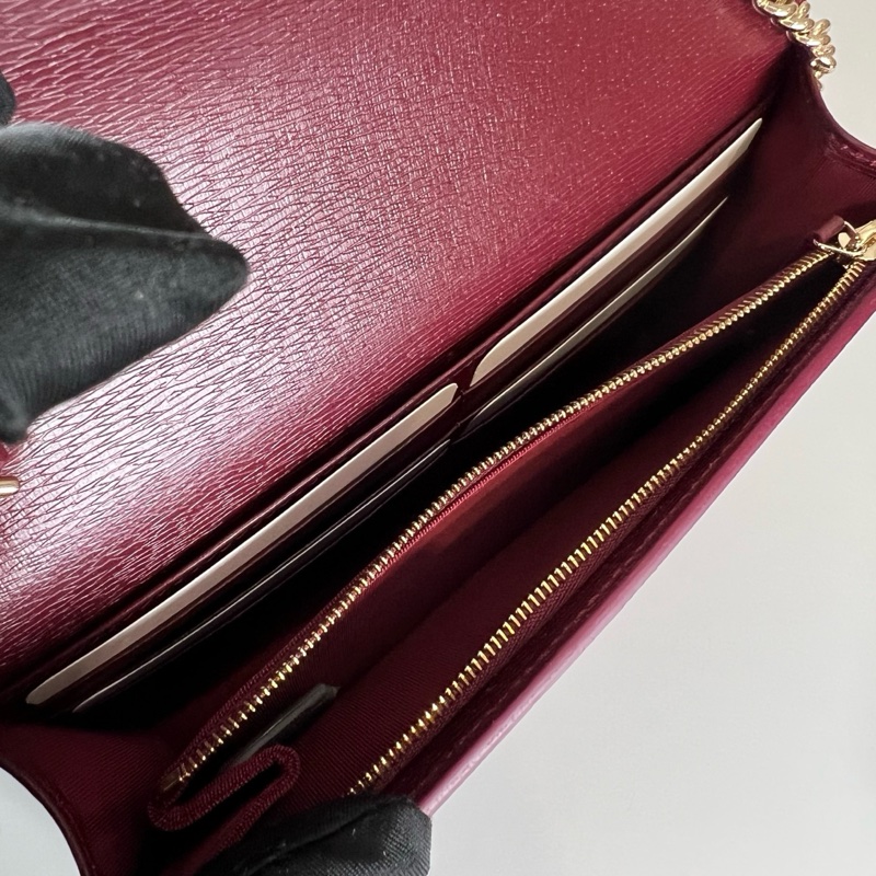 全新品 GUCCI 772643  酒紅皮革ROSSO ANCORA WOC包-6