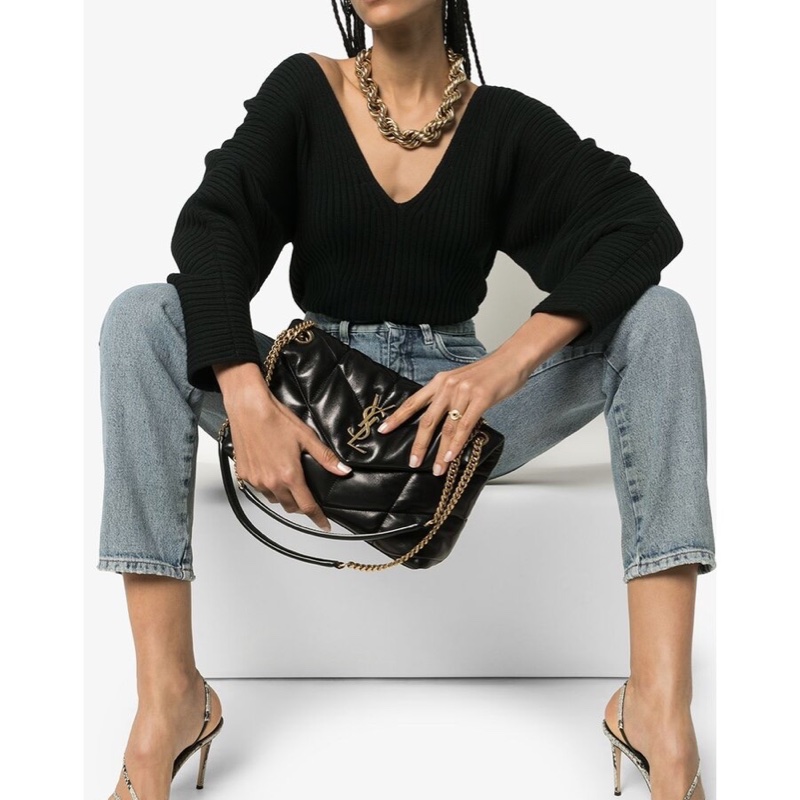 Saint Laurent 女士 PUFFER小號絎縫羊皮手袋包均碼碼小號、29cm*11cm*17cm-6