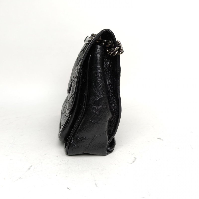 SAINT LAURENT Niki中號28黑色牛皮黑扣肩背包-1