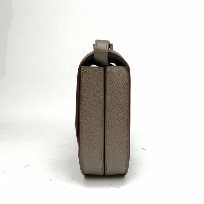 HERMES Mosaique馬賽克大號21錫器灰Epsom皮C刻銀扣肩背包-1