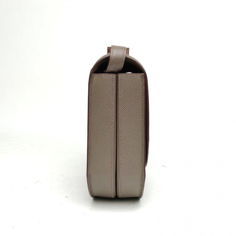 HERMES Mosaique馬賽克大號21錫器灰Epsom皮C刻銀扣肩背包-3