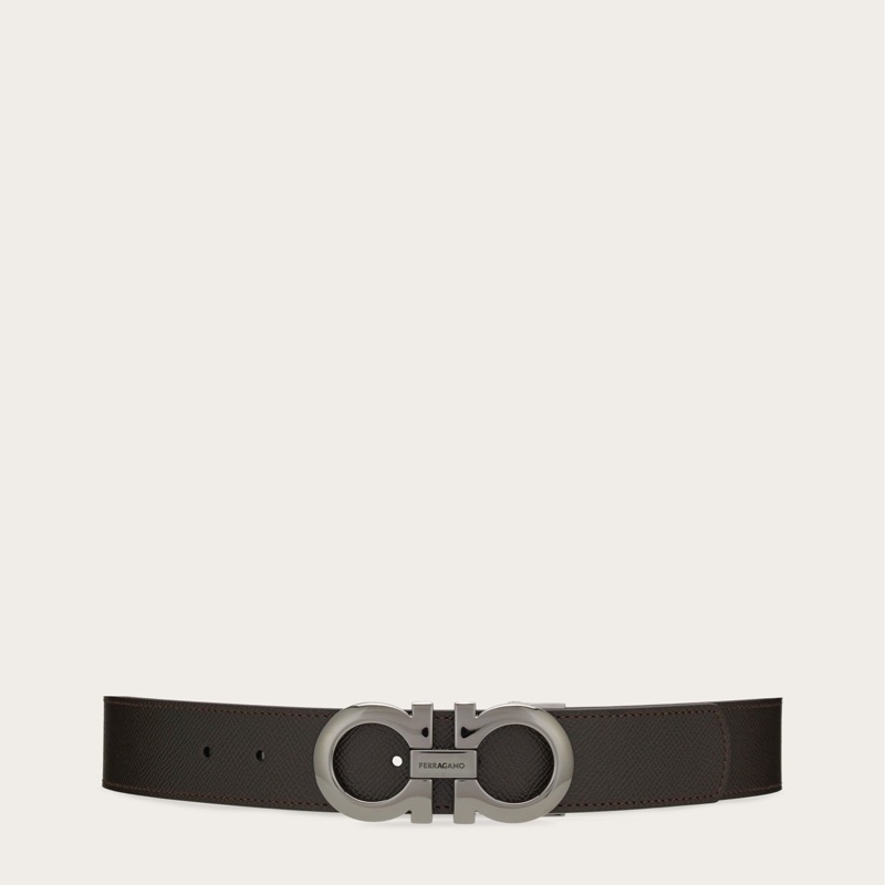 Salvatore Ferragamo 男士 雙面可調節 GANCINI 腰帶85 90 95 100 105 110 115碼3.5cm-1