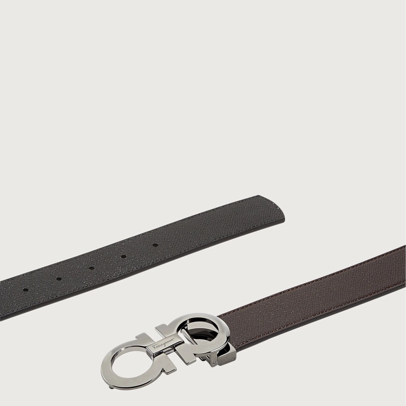 Salvatore Ferragamo 男士 雙面可調節 GANCINI 腰帶85 90 95 100 105 110 115碼3.5cm-2