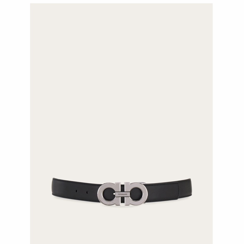 Salvatore Ferragamo 男士 可翻轉且可調節 Gancini 腰帶85 90 95 100 105 110 115碼3cm-1