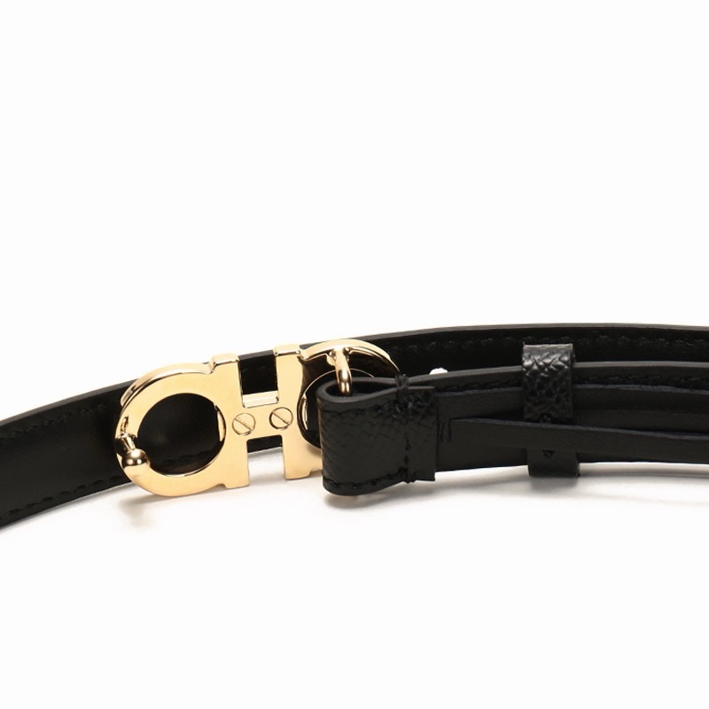 Salvatore Ferragamo 女士 徽標皮帶 寬： 1.5cm-4