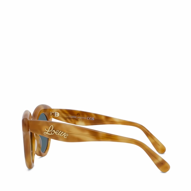 Loewe 女士 圓形鏡框太陽鏡均碼碼橋寬: 2.3cm; 鏡腿長: 14.5cm; 鏡片直徑: 4.9cm-1