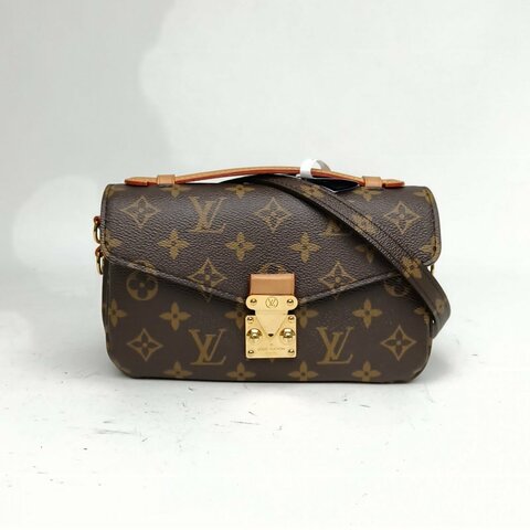 LOUIS VUITTON MetisPochetteEastWest橫版郵差包老花PVC金扣晶片肩背包