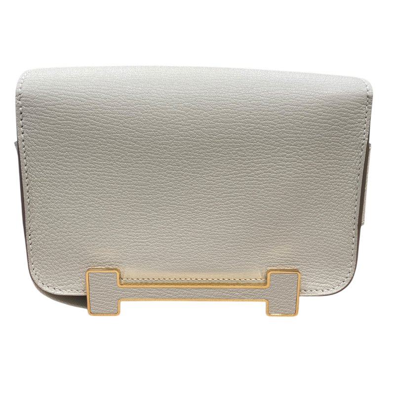 HERMES 愛馬仕 GETA20 皮革 蘑菇色 金釦-1