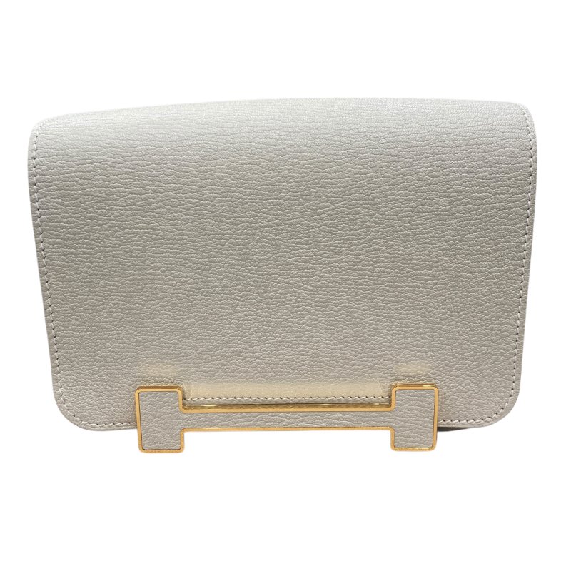 HERMES 愛馬仕 GETA20 皮革 蘑菇色 金釦-2