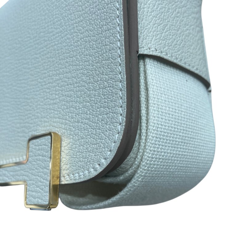 HERMES 愛馬仕 GETA20 皮革 蘑菇色 金釦-5