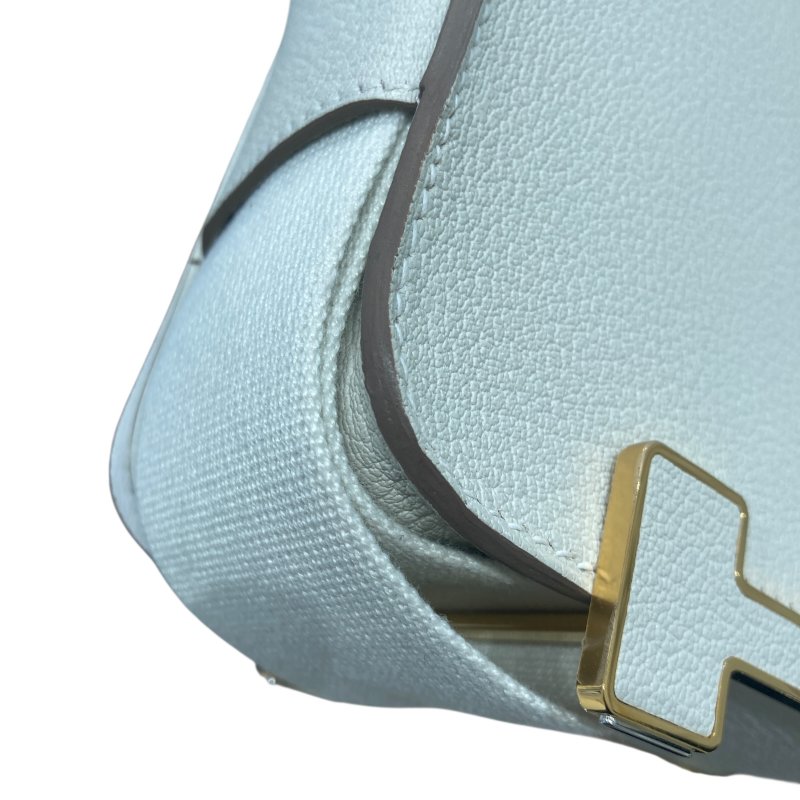 HERMES 愛馬仕 GETA20 皮革 蘑菇色 金釦-6