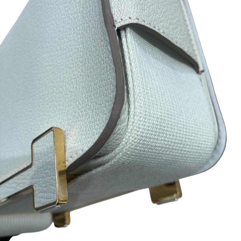 HERMES 愛馬仕 GETA20 皮革 蘑菇色 金釦-7