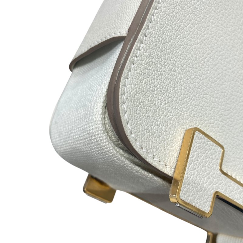 HERMES 愛馬仕 GETA20 皮革 蘑菇色 金釦-8