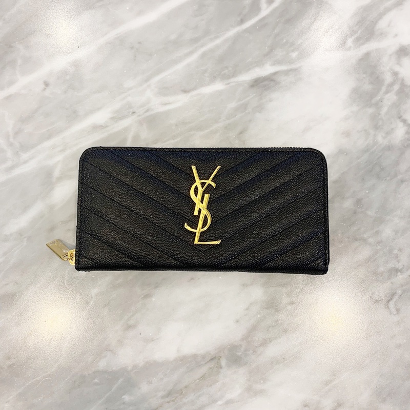 Saint Laurent 女士 Monogram拉鍊錢包均碼碼19cm*2cm*10cm-2