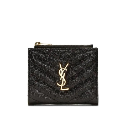 Saint Laurent 女士 CASSANDRE  MATELASSÉ粒面壓印雙折錢包均碼碼10.5cm*2.5cm*8.5cm