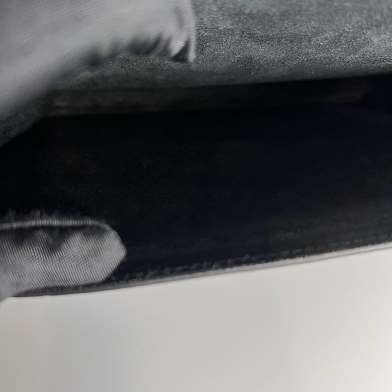 YSL 442906 黑金鱷魚壓紋SUNSET側肩包-8