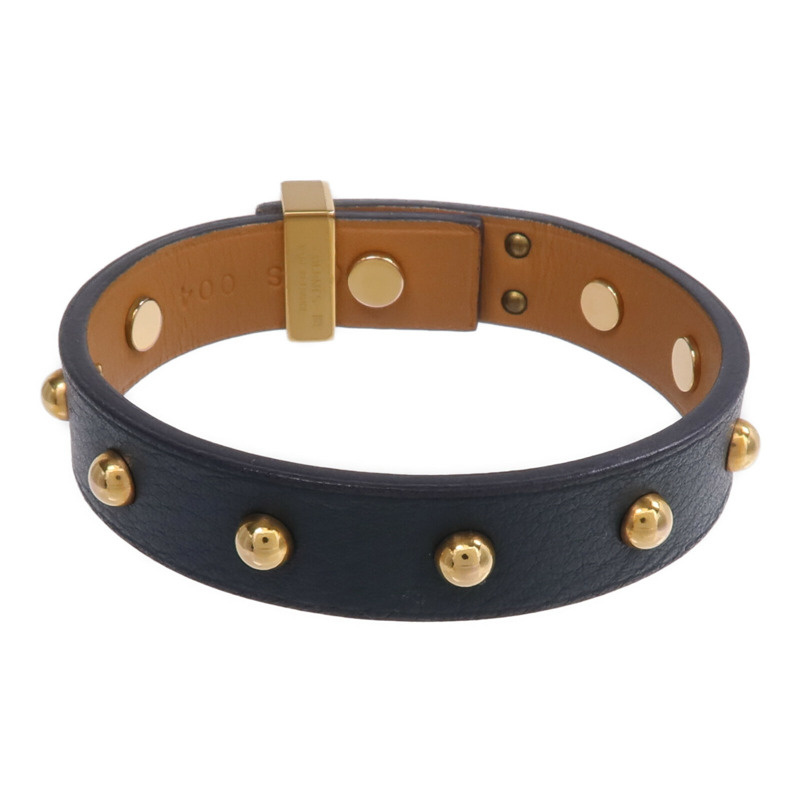 HERMES Swift皮革Mini Dog Clous Ronds Bracelet手鏈Vert Cypress-2