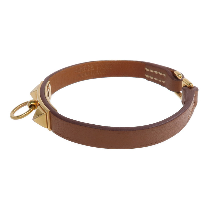 HERMES Swift皮革Mini Rivale Bracelet手帶Gold-1