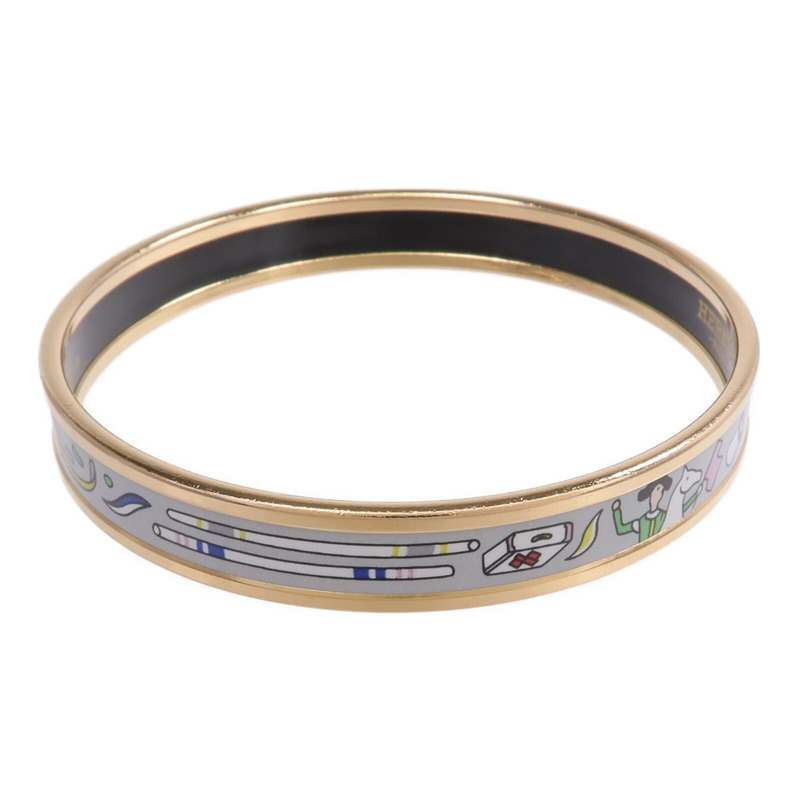 HERMES 金屬/琺瑯L'Epopee d'Hermes Bangle手鐲-1