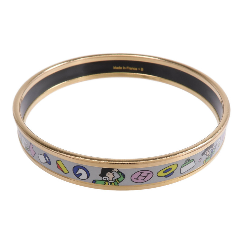 HERMES 金屬/琺瑯L'Epopee d'Hermes Bangle手鐲-2