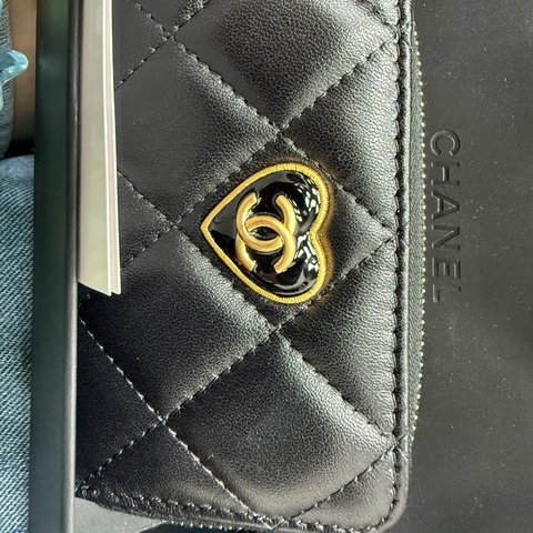 Chanel 愛心 羊皮零錢包 卡包