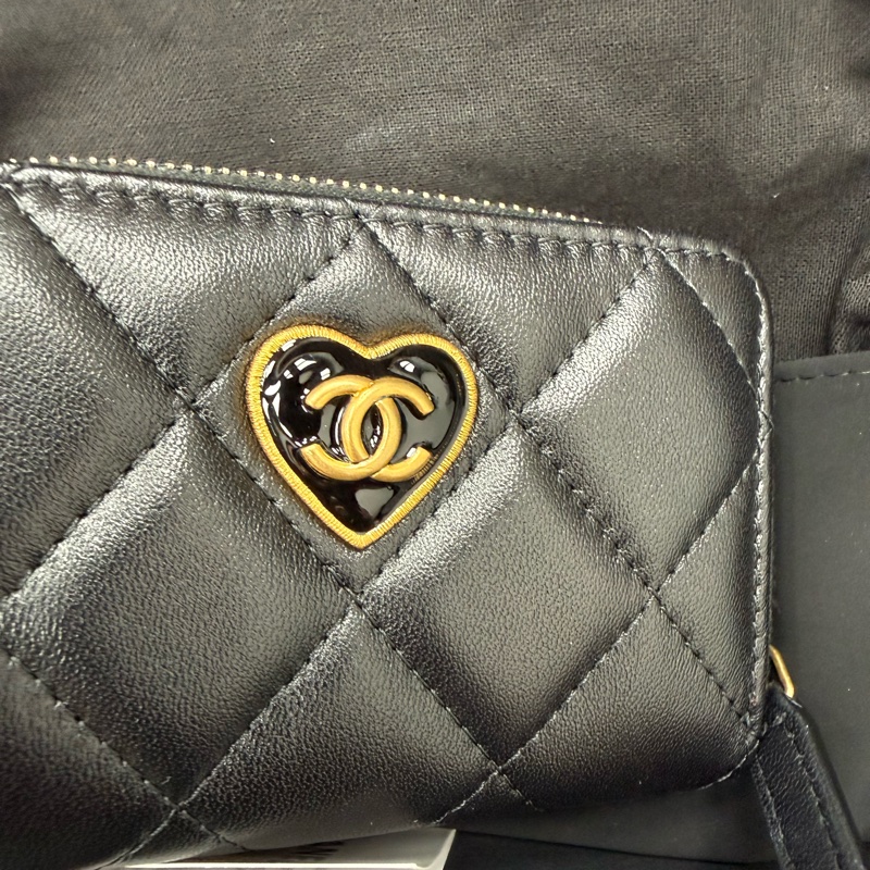 Chanel 愛心 羊皮零錢包 卡包-2
