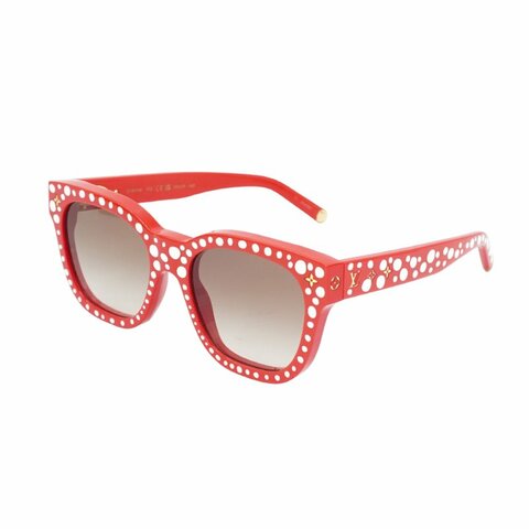 Louis Vuitton x 草間彌生 展示品 紅色波點太陽眼鏡(紅)