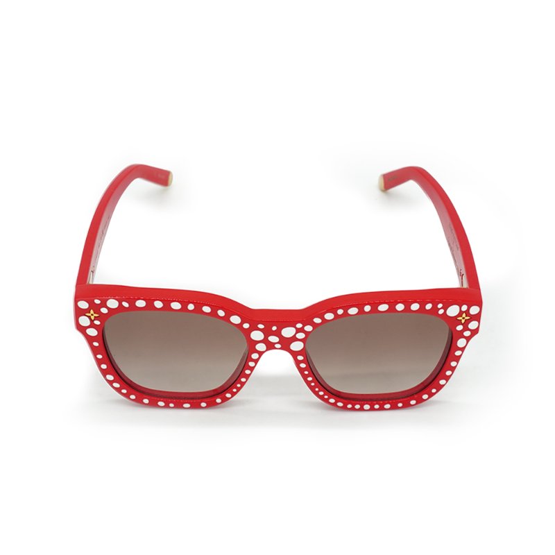 Louis Vuitton x 草間彌生 展示品 紅色波點太陽眼鏡(紅)-1