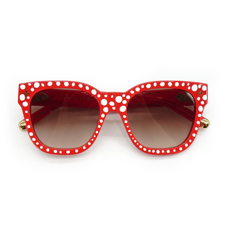 Louis Vuitton x 草間彌生 展示品 紅色波點太陽眼鏡(紅)-2