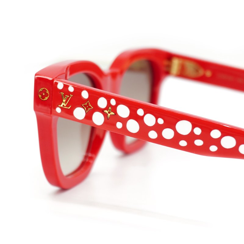 Louis Vuitton x 草間彌生 展示品 紅色波點太陽眼鏡(紅)-3