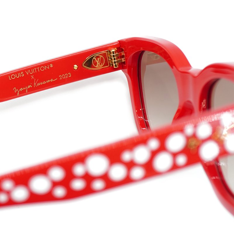 Louis Vuitton x 草間彌生 展示品 紅色波點太陽眼鏡(紅)-5