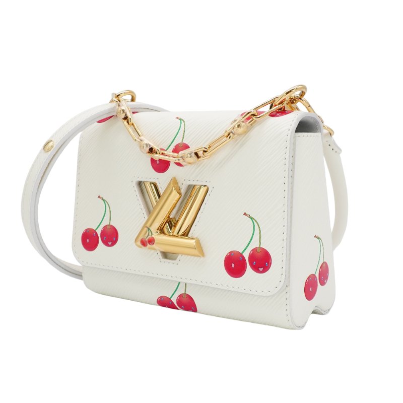 Louis Vuitton x TM Twist PM 櫻桃印花EPI牛皮二用包(M13239-白)-1