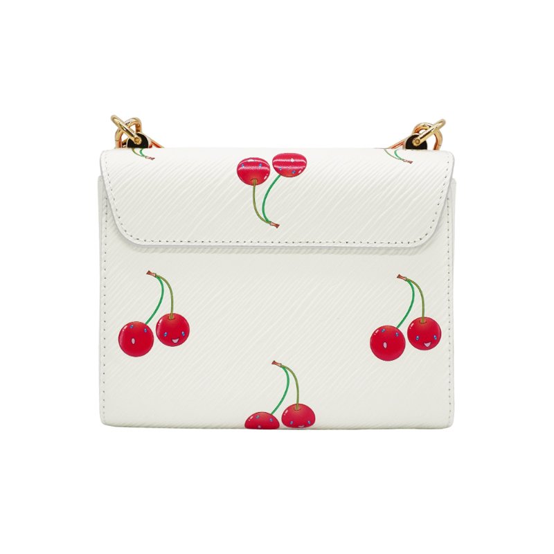Louis Vuitton x TM Twist PM 櫻桃印花EPI牛皮二用包(M13239-白)-2