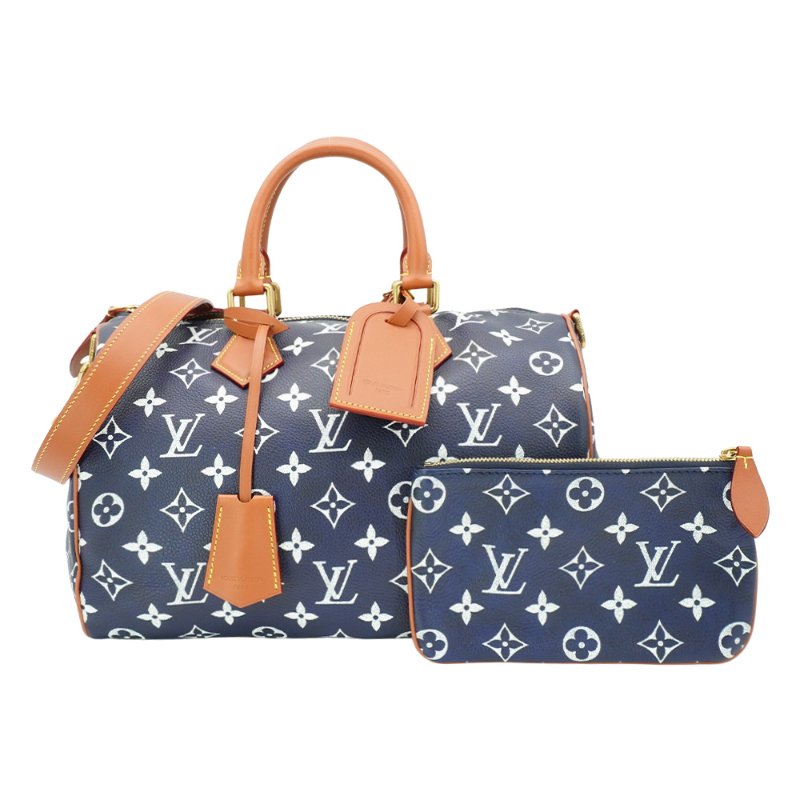 Louis Vuitton Speedy P9 30 牛皮二用波士頓包(M15282-深藍)-0