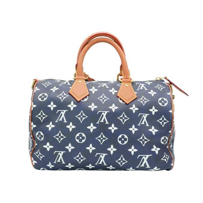 Louis Vuitton Speedy P9 30 牛皮二用波士頓包(M15282-深藍)-2