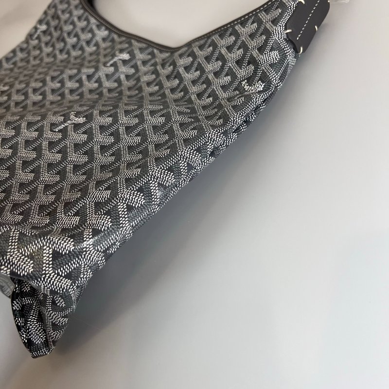 全新品 GOYARD 0120250 灰老花單肩HOBO包-2