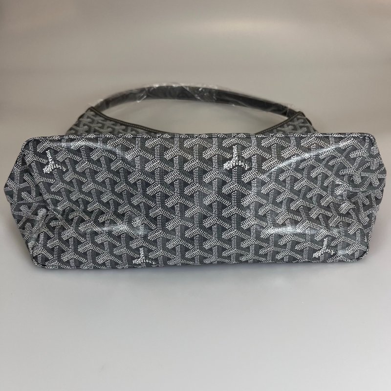 全新品 GOYARD 0120250 灰老花單肩HOBO包-4