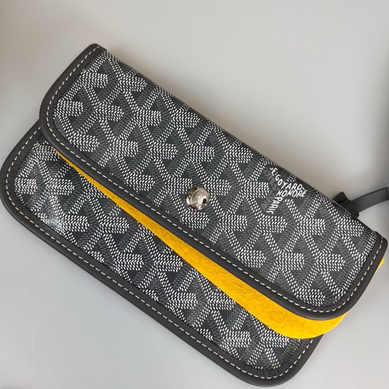 全新品 GOYARD 0120250 灰老花單肩HOBO包-6