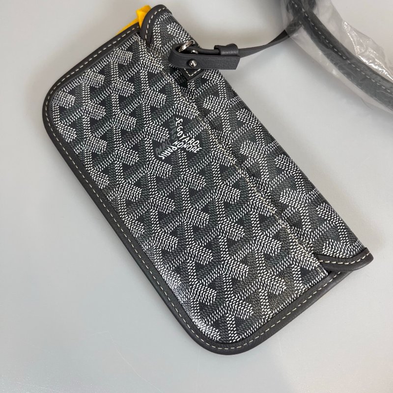 全新品 GOYARD 0120250 灰老花單肩HOBO包-7