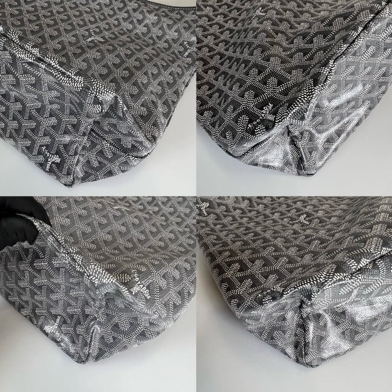 全新品 GOYARD 0120250 灰老花單肩HOBO包-9