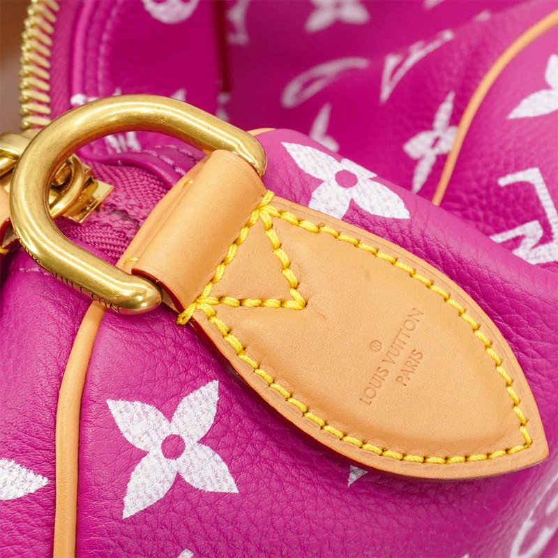 Louis Vuitton 展示品 Speedy P9 40 小牛皮手提斜背二用包(M11563-粉紅/紫)-5