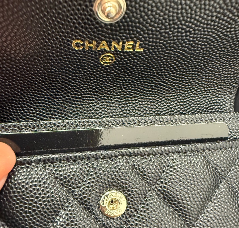 Chanel 單層卡包 黑鑽Logo 經典限定款-4
