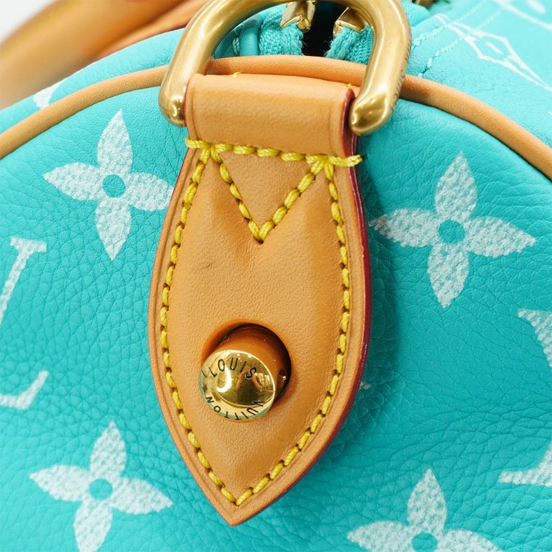 Louis Vuitton 展示品 Speedy P9  40 小牛皮手提斜背二用包(M11564-綠松石)-5