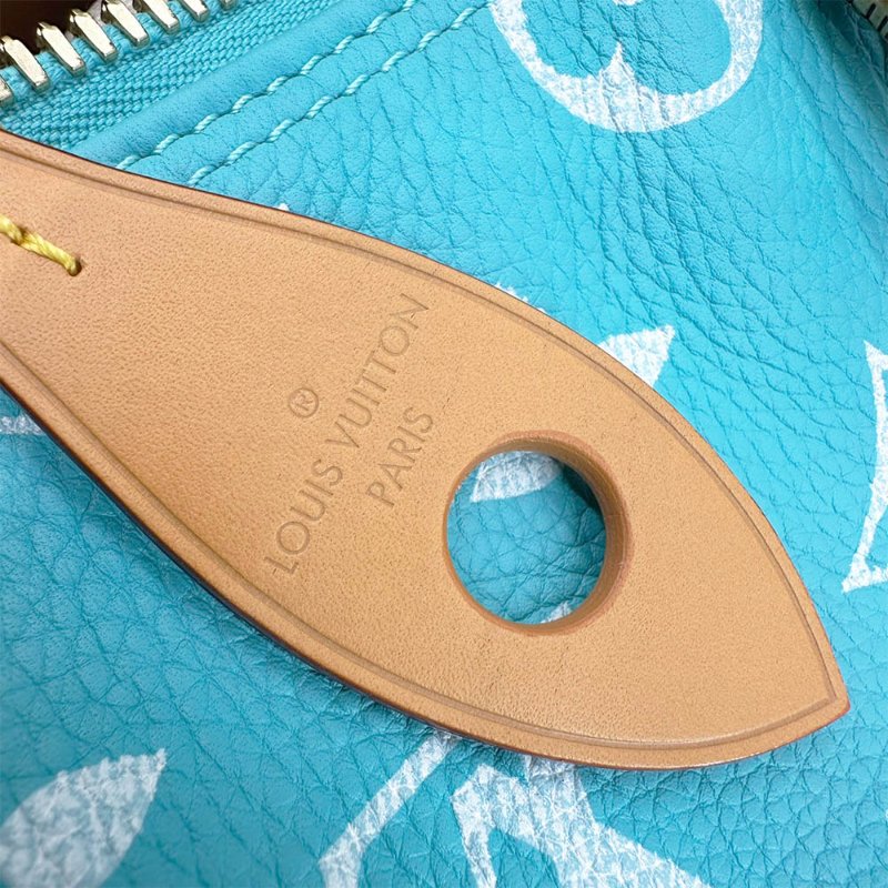 Louis Vuitton 展示品 Speedy P9  40 小牛皮手提斜背二用包(M11564-綠松石)-6