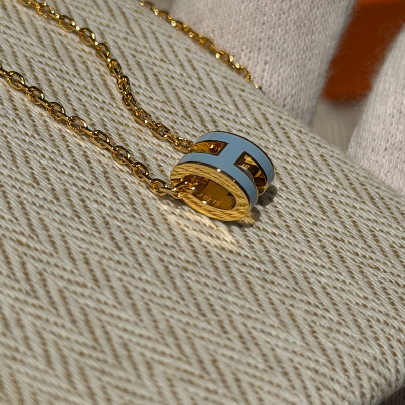 【全新全套✨ 全網最低價！】Hermes/愛馬仕 H項鍊 淡藍色（下單前先詢問庫存❗️❗️）-3