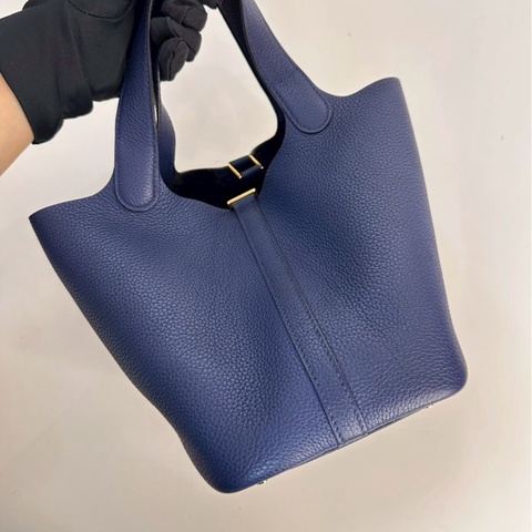 Hermes|愛馬仕 P18 菜籃 深藍
