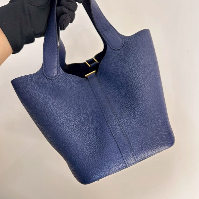 Hermes|愛馬仕 P18 菜籃 深藍-0